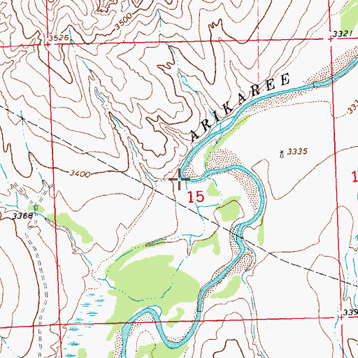 Topographic Map of Horse Creek, CO