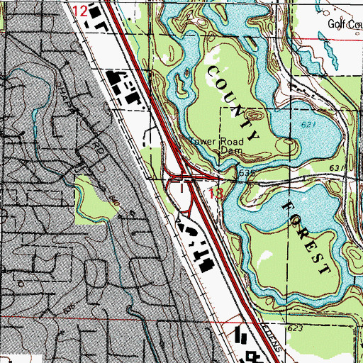 Topographic Map of Interchange 31, IL