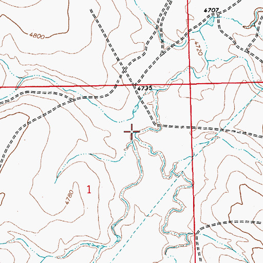 Topographic Map of Poision Springs Creek, CO