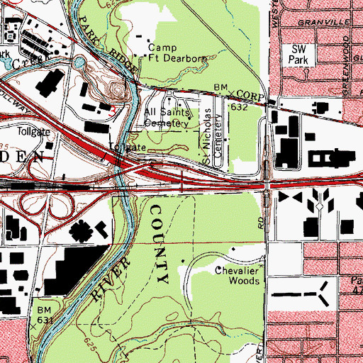 Topographic Map of Interchange 78, IL