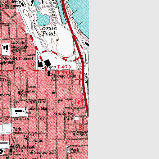 Topographic Map of International College of Surgeons, IL