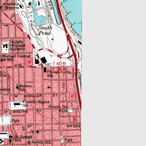 Topographic Map of International College of Surgeons Museum, IL