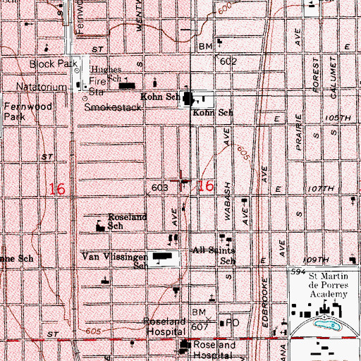 Topographic Map of International Deliverance Center Church of God in Christ, IL