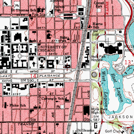 Topographic Map of International House, IL