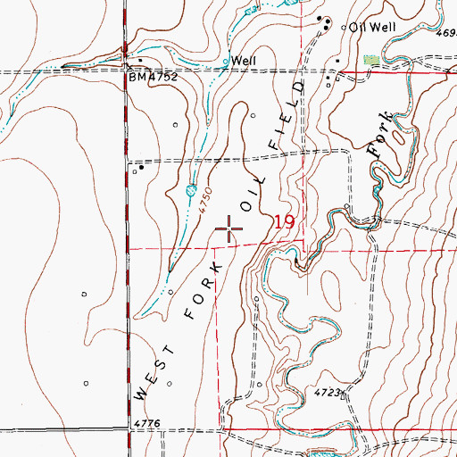 Topographic Map of West Fork Oil Field, CO