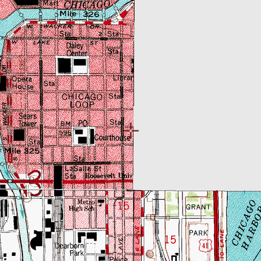 Topographic Map of Islamic Center, IL