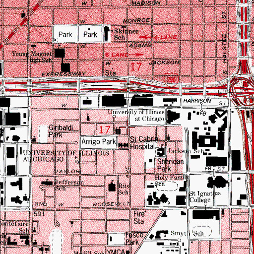 Topographic Map of James Foley Building, IL
