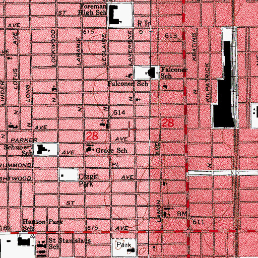 Topographic Map of Jehovahs Witnesses Northwest Unit, IL