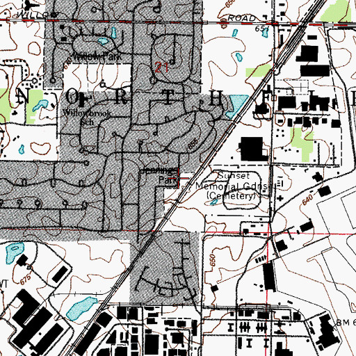Topographic Map of Jennings Park, IL