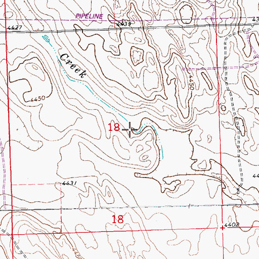 Topographic Map of Jack Creek, CO