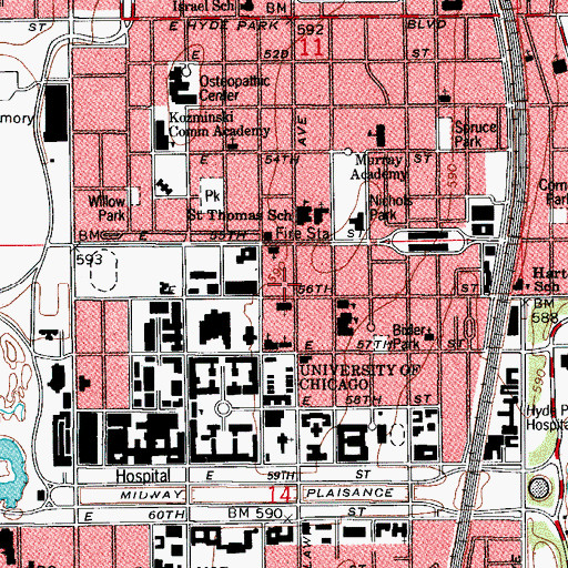 Topographic Map of Jesuit House, IL