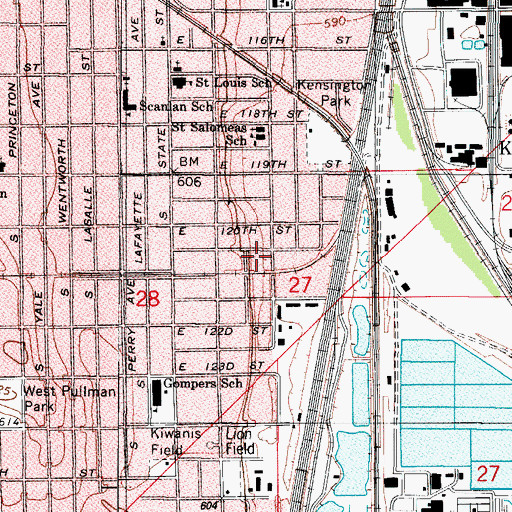 Topographic Map of Jesus the House of Prayer of the Lord Jesus Christ, IL