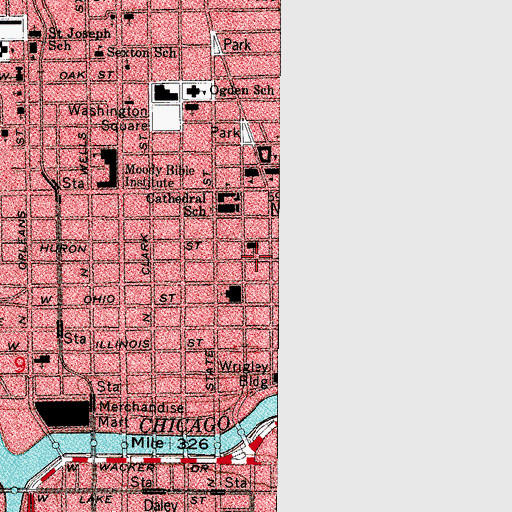 Topographic Map of John A Murphy Memorial Auditorium, IL