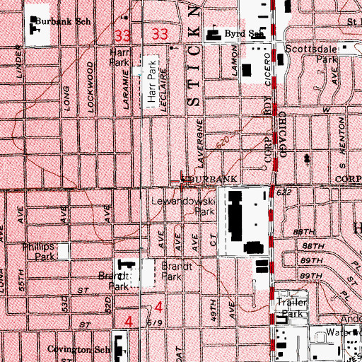 Topographic Map of Jordan Baptist Church, IL
