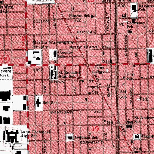 Topographic Map of Joyce United Methodist Church, IL