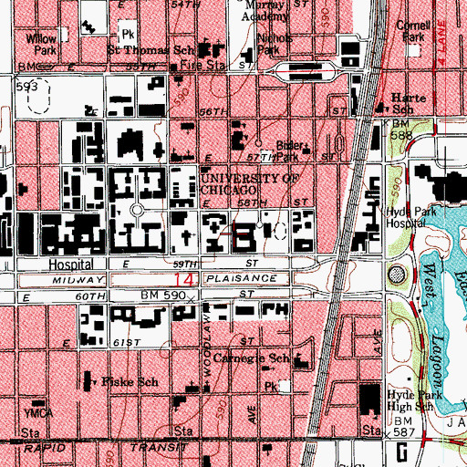 Topographic Map of Judd Hall, IL