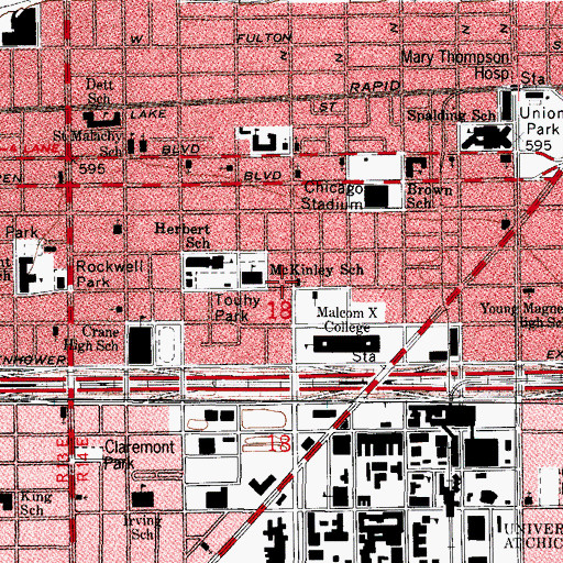 Topographic Map of Kingdom Hall of Jehovahs Witnesses, IL