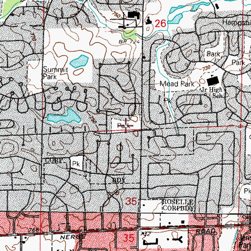 Topographic Map of Kingsport East Park, IL