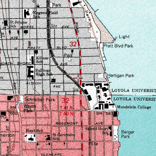 Topographic Map of Kirchbaum Building, IL