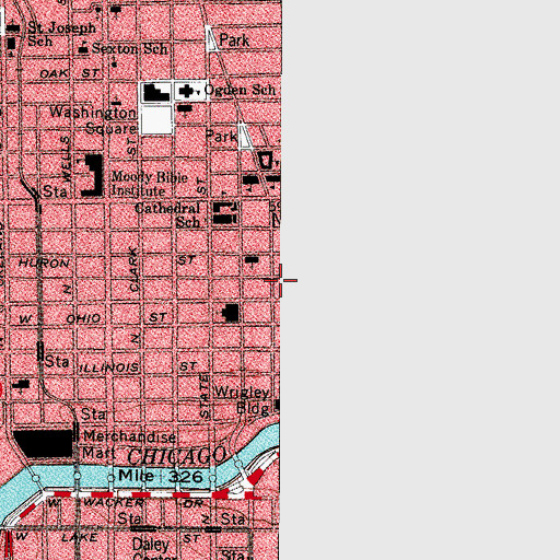 Topographic Map of Kiwanis International Building, IL