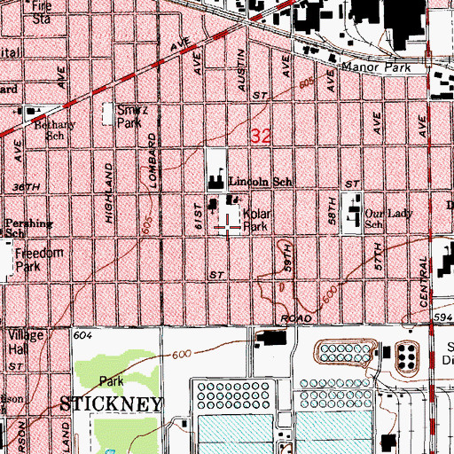 Topographic Map of Kolar Park, IL