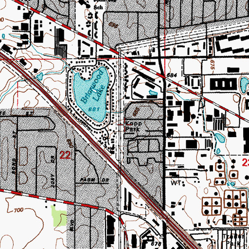 Topographic Map of Kopp Park, IL