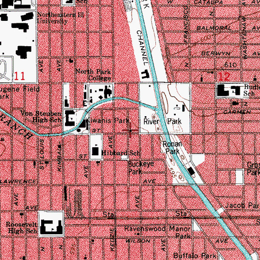Topographic Map of Korean Evangelical Covenant Church, IL