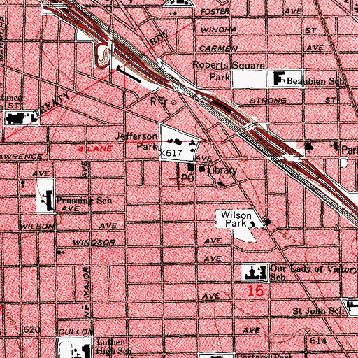 Topographic Map of Korean United Church of Christ, IL