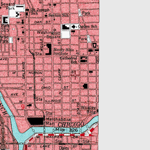 Topographic Map of Korean United Methodist Church, IL