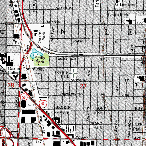 Topographic Map of Donald W Lyon Park, IL