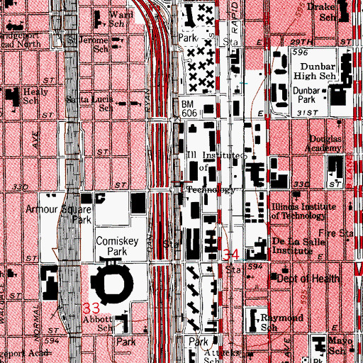 Topographic Map of Machinery Hall, IL