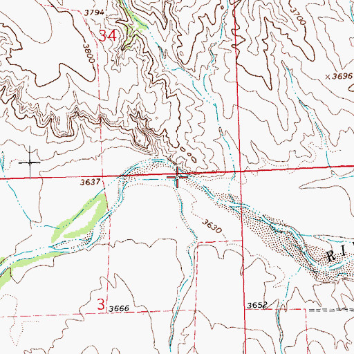 Topographic Map of Wildcat Canyon, CO