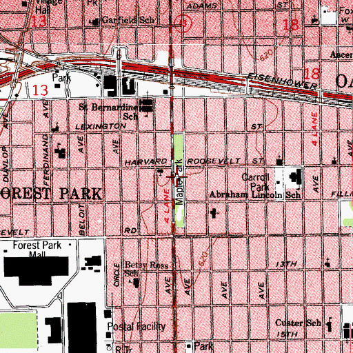 Topographic Map of Maple Park, IL