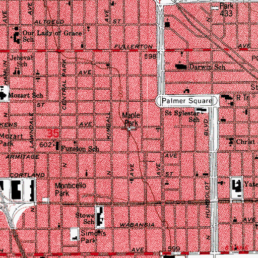 Topographic Map of Maple Park, IL