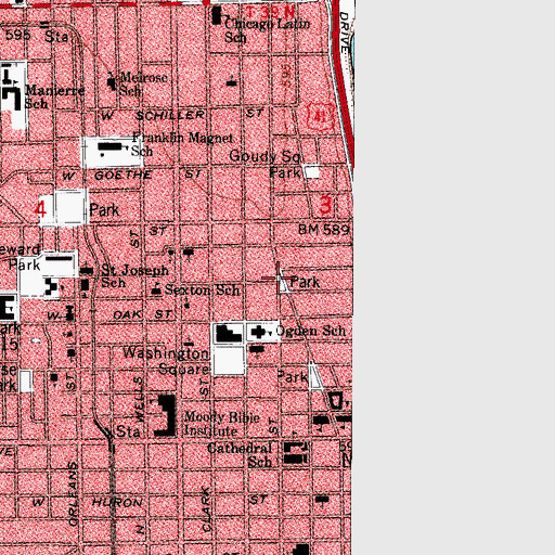 Topographic Map of Mariano Park, IL