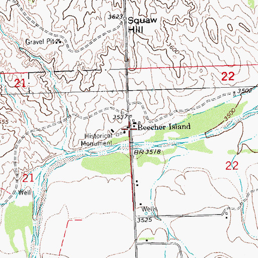Topographic Map of Beecher Island, CO