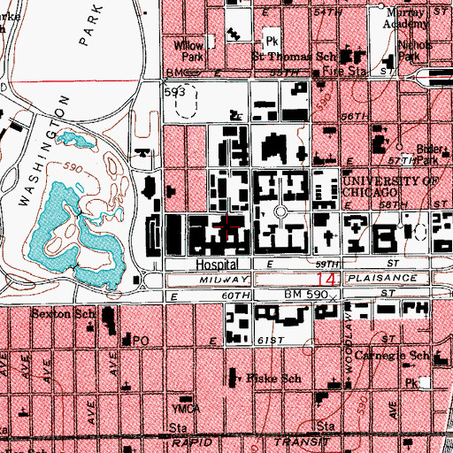 Topographic Map of May and Hughes Institute, IL