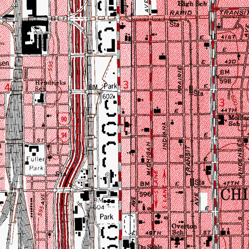 Topographic Map of McCorkle Elementary School, IL