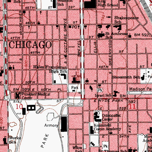 Topographic Map of McGill House, IL