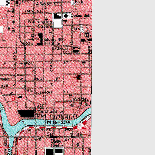 Topographic Map of Medinah Temple, IL