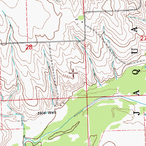Topographic Map of Cowpe Creek, CO