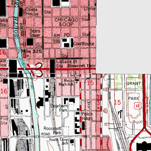 Topographic Map of Mergenthaler Lofts, IL