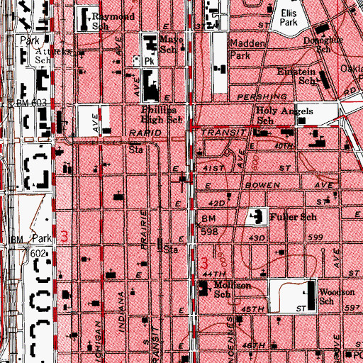 Topographic Map of Metropolitan Community Church, IL