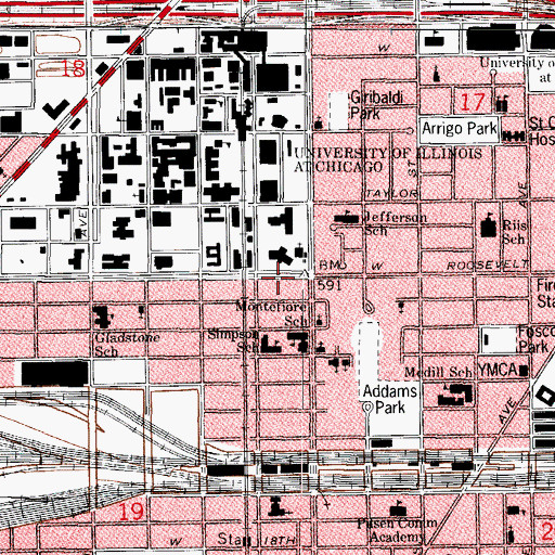 Topographic Map of Metropolitan Kingdom Hall of Jehovahs Witnesses, IL