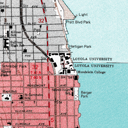 Topographic Map of Michael Cudahy Science, IL