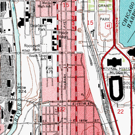 Topographic Map of Midland Career Institute, IL
