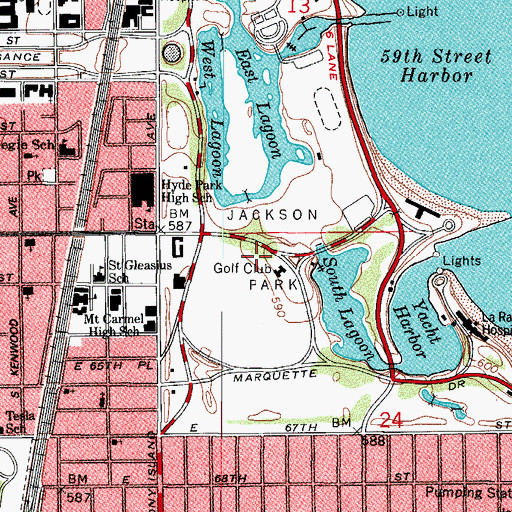 Topographic Map of Mines and Mining Building (historical), IL