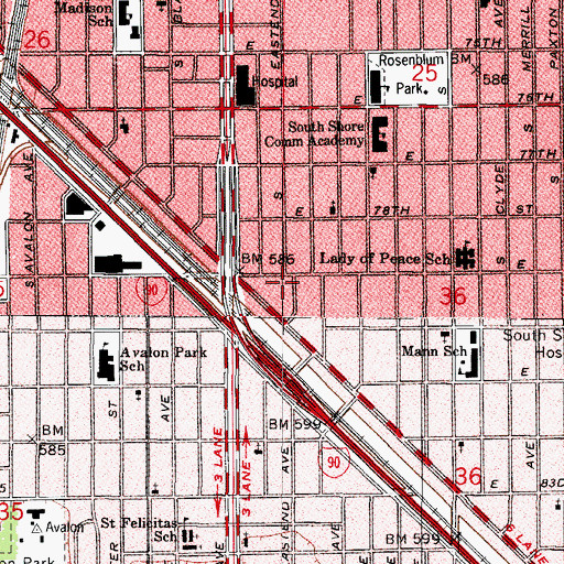 Topographic Map of Miracle Temple Church, IL