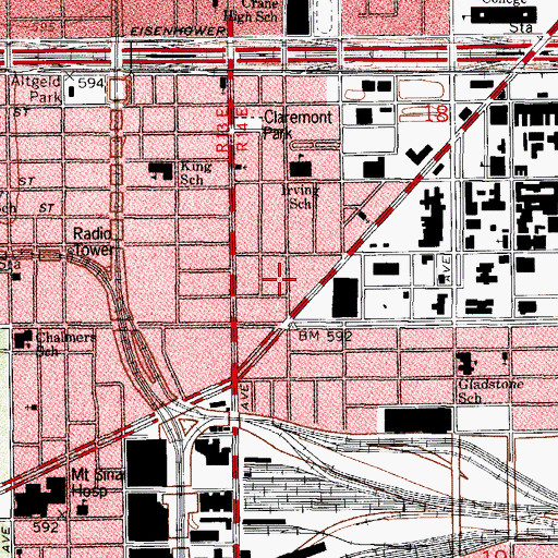 Topographic Map of Mission for Christ of Holiness, IL