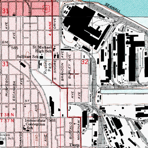 Topographic Map of Mission of the Holy Gospel, IL